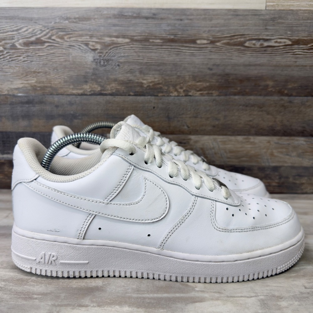 Nike Air Force 1 Low Mens Size 8 White Leather Sneakers CW2288-111